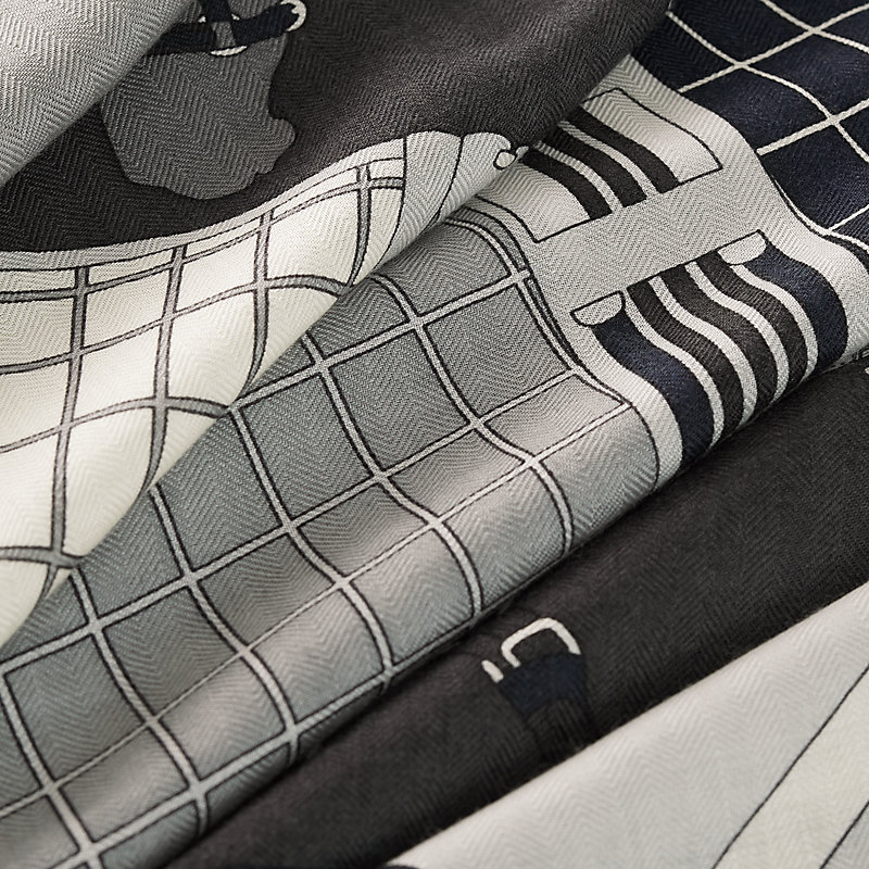 Pour Sortir scarf 100 - Grey | Hermès USA